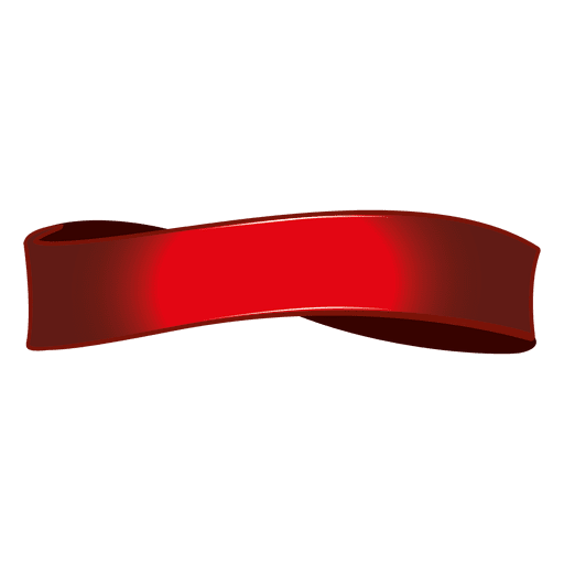 Red twisted ribbon PNG Design