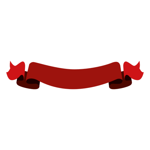 Red wavy ribbon PNG Design