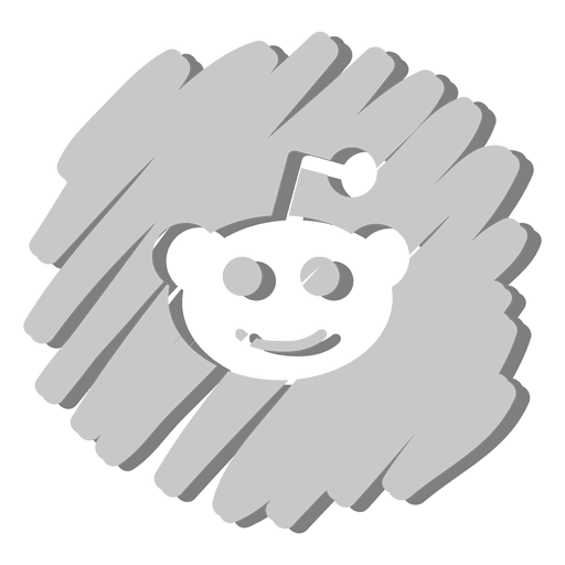 Ícone distorcido do Reddit Desenho PNG