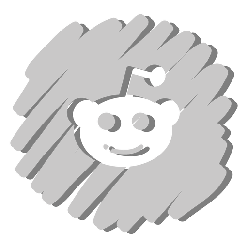 Icono distorsionado de reddit Diseño PNG
