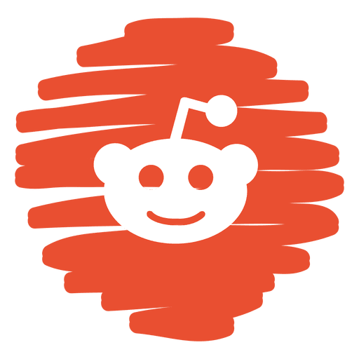 Reddit icono redondo distorsionado Diseño PNG