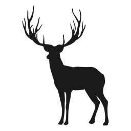 Silueta de reno Diseño PNG