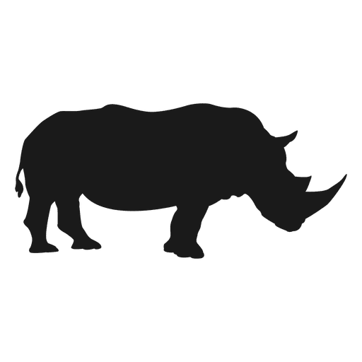 Silhueta de rinoceronte Desenho PNG