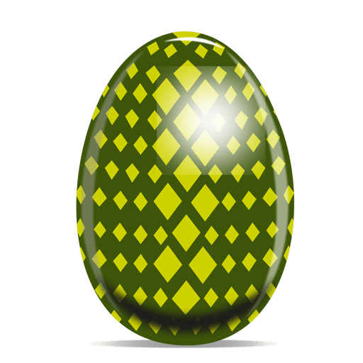 Huevo de Pascua con patrón de rombo Diseño PNG
