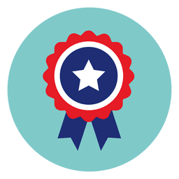 Ícone redondo do emblema da fita Desenho PNG
