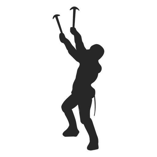 Rock climbing silhouette PNG Design