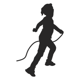 Niña saltar la cuerda Diseño PNG