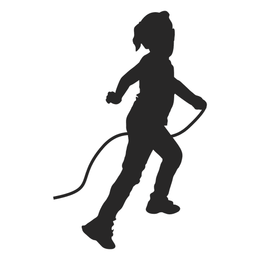 Rope jumping girl PNG Design