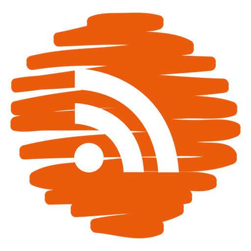 Rss distorted round icon PNG Design