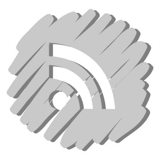 RSS-Feed verzerrtes Symbol PNG-Design