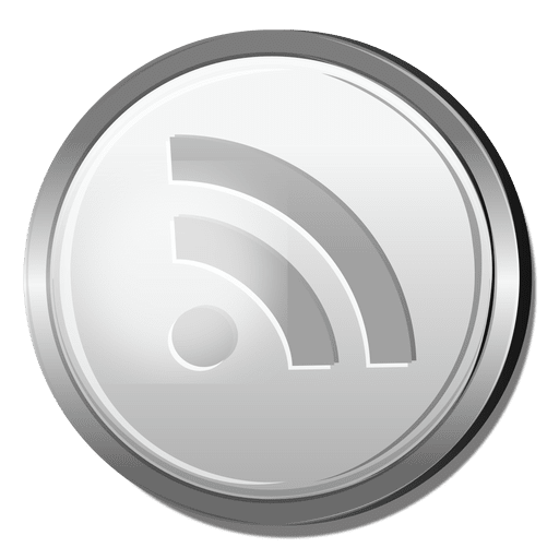 Silbernes RSS-Symbol PNG-Design