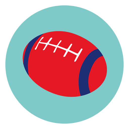 Icono redondo de pelota de rugby Diseño PNG