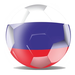 Bandera de fútbol de Rusia Diseño PNG