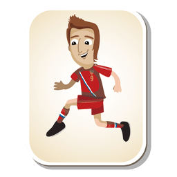 Dibujos animados de jugador de fútbol de Rusia Diseño PNG