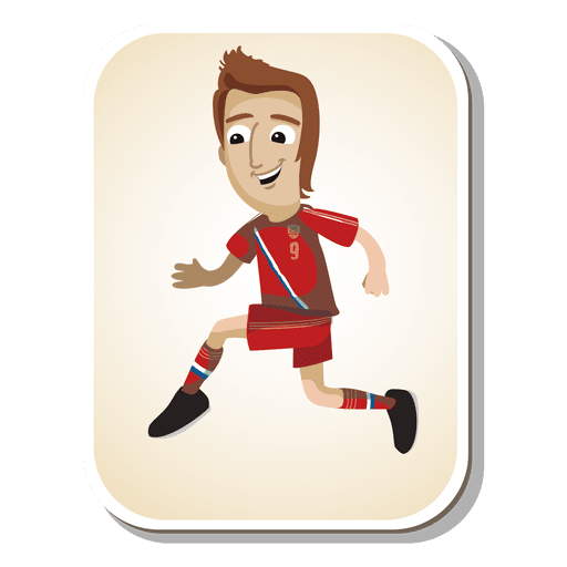 Russland Fußballspieler Cartoon PNG-Design