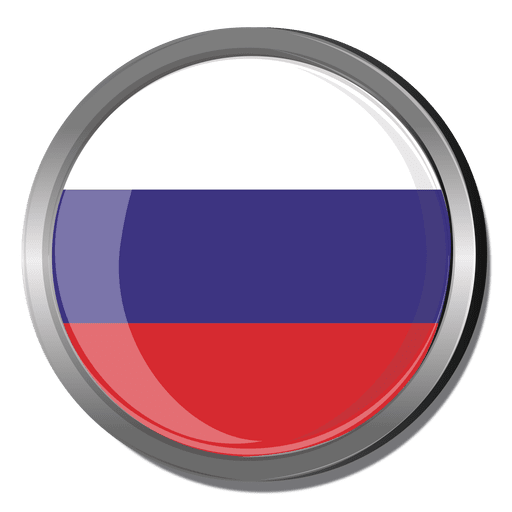 Russia round flag PNG Design