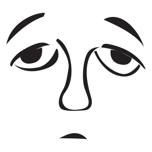 Emoticon de rosto triste Desenho PNG