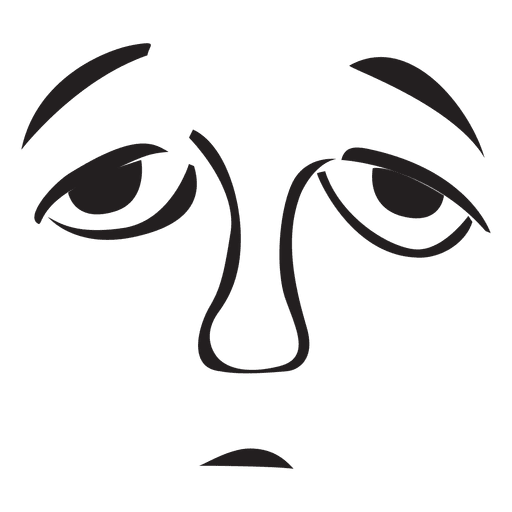 Sad face emoticon PNG Design