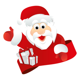 Santa claus ribbon PNG Design