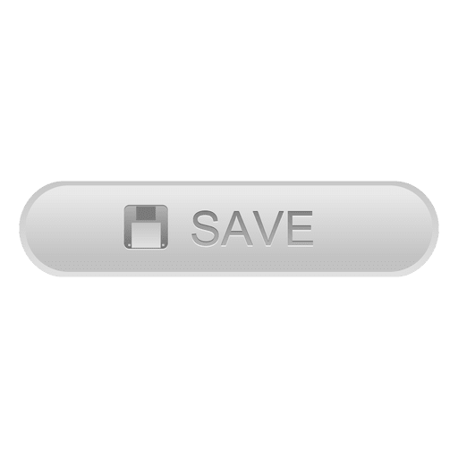 Save grey button - Transparent PNG & SVG vector file