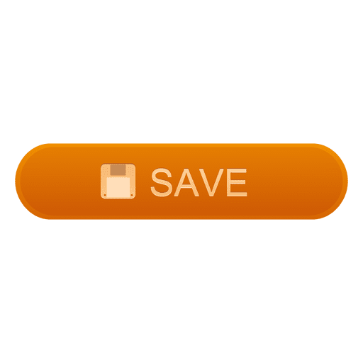 Salvar botão laranja Desenho PNG