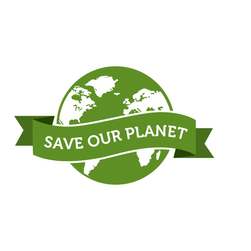 Save our planet badge PNG Design