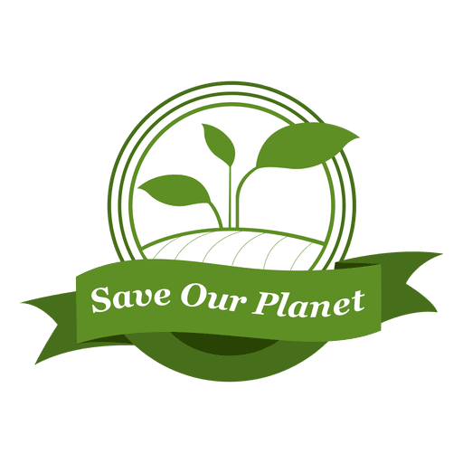 Save our planet label