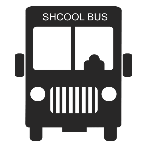 Schulbusfront PNG-Design