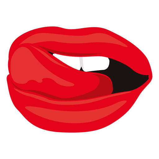 Sexy mouth expression PNG Design