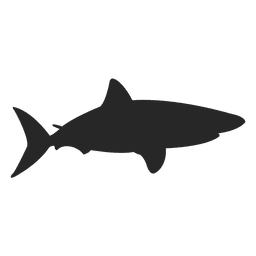 Gray shark silhouette PNG Design