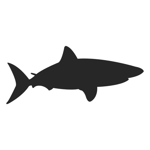 Gray shark silhouette PNG Design