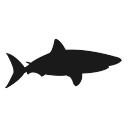 Silueta de tiburón de arrecife Diseño PNG