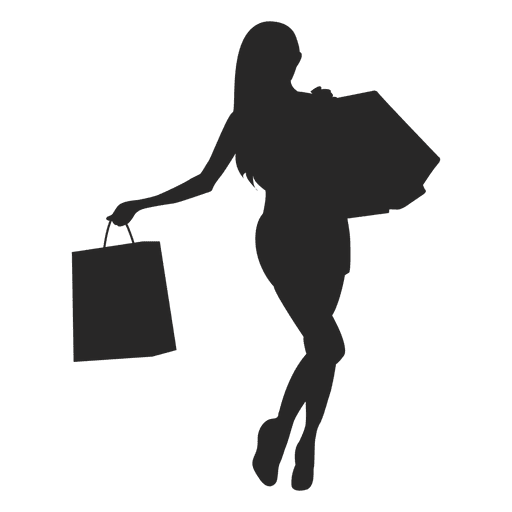 Download Shopping girl posing - Transparent PNG & SVG vector file