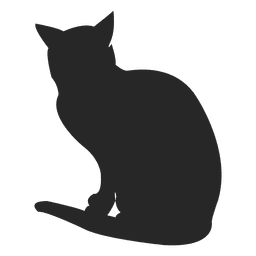Gato de pelo curto sentado Desenho PNG