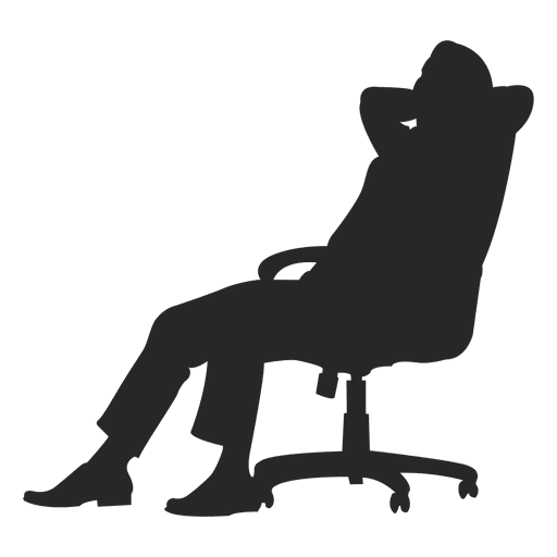 Sitting back on chair PNG Design