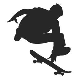 Skateboard saltando silueta 1 Diseño PNG