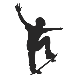 Patineta silueta 2 Diseño PNG
