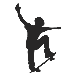 Skateboard silhouette 2 PNG Design