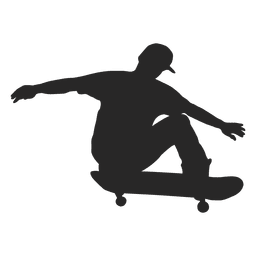 Man Skateboarding Silhouette PNG & SVG Design For T-Shirts