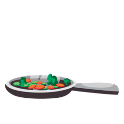 Frigideira com vegetais Desenho PNG