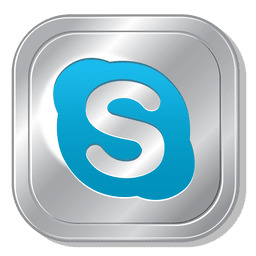 Botón metálico Skype Transparent PNG