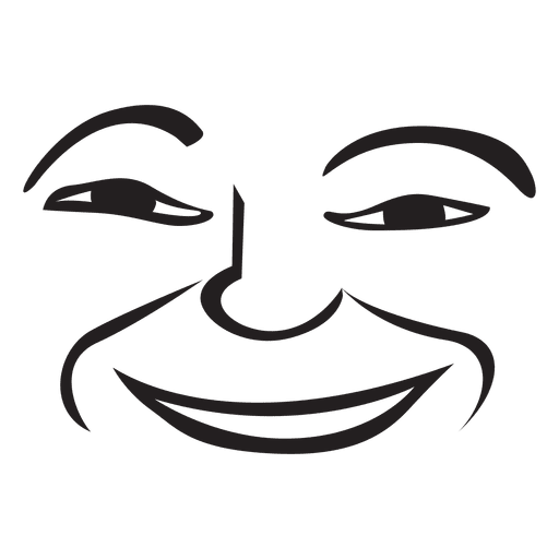 Emoticon de sorriso desenhado ? m?o Desenho PNG