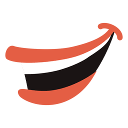 Smiley red lips PNG Design