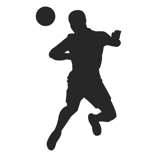 Soccer player hitting ball PNG Design