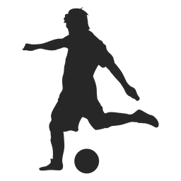 Soccer Player Kicking Ball In Gray PNG & SVG Design For T-Shirts