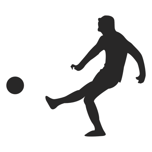 Soccer player passing ball PNG Design