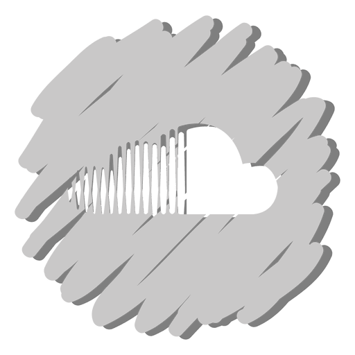 Soundcloud verzerrtes Symbol PNG-Design