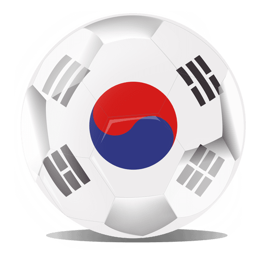 Bandera de f?tbol de corea del sur Diseño PNG