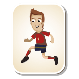 Dibujos animados de jugador de fútbol de España Diseño PNG