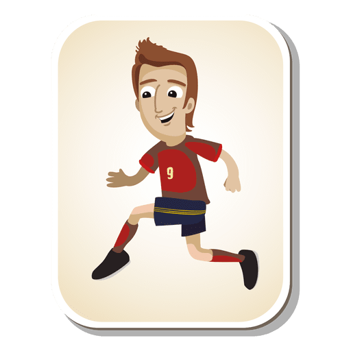Spanien Fu?ballspieler Cartoon PNG-Design